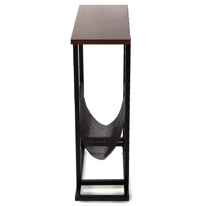 Table d'appoint industrielle avec pochette à magazines