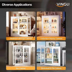 Vitrine d'exposition verrouillable avec porte vitrée et 3 étagères, 35,5 H Armoire de rangement métallique, Meuble de curiosités, Bar à liqueur, Étagère à livres