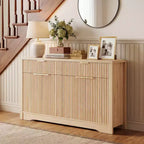 Bahut buffet moderne avec porte et tiroirs de rangement, table basse de 55 avec étagères