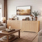 Bahut buffet moderne avec porte et tiroirs de rangement, table basse de 55 avec étagères
