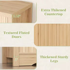 Bahut buffet moderne avec porte et tiroirs de rangement, table basse de 55 avec étagères