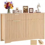Bahut buffet moderne avec porte et tiroirs de rangement, table basse de 55 avec étagères