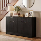 Bahut buffet moderne avec porte et tiroirs de rangement, table basse de 55 avec étagères