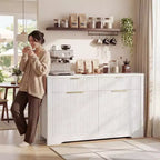 Bahut buffet moderne avec porte et tiroirs de rangement, table basse de 55 avec étagères