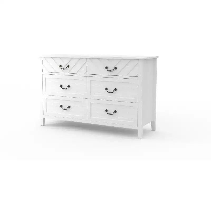 Commode à six tiroirs en V