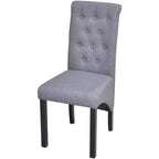 Chaise de salle à manger gris foncé, cadre en bois, standard, durable
