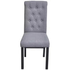 Chaise de salle à manger gris foncé, cadre en bois, standard, durable