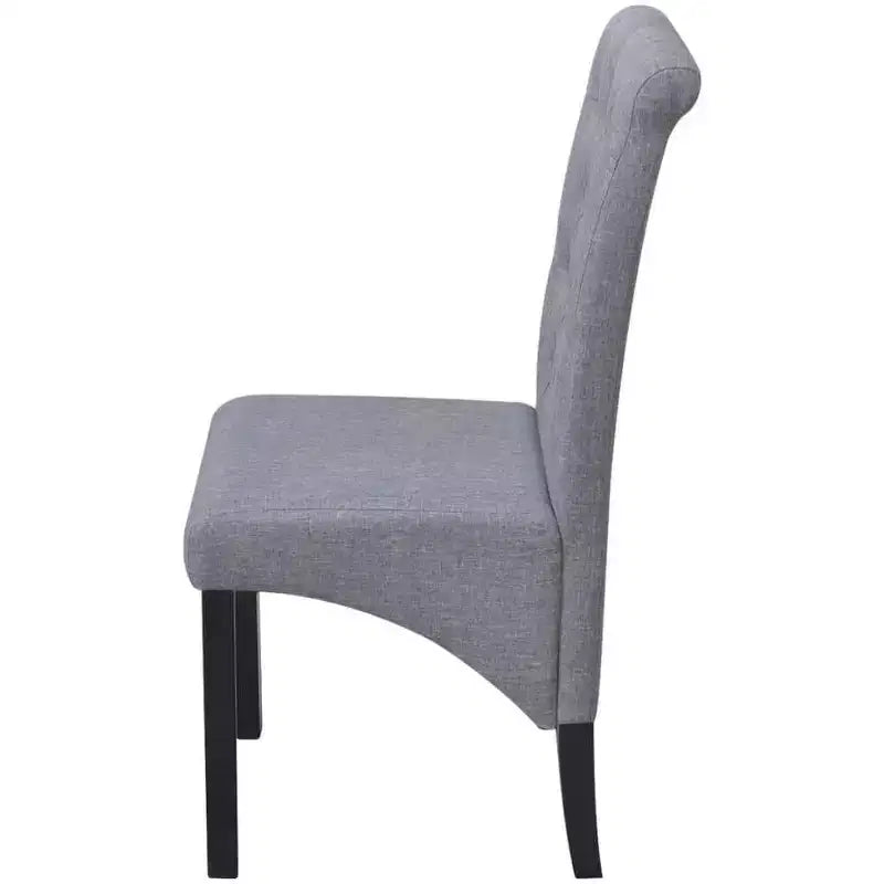 Chaise de salle à manger gris foncé, cadre en bois, standard, durable