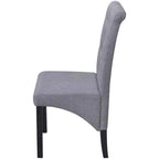 Chaise de salle à manger gris foncé, cadre en bois, standard, durable