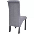 Chaise de salle à manger gris foncé, cadre en bois, standard, durable