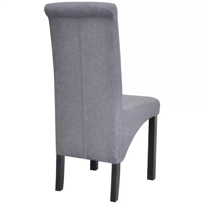 Chaise de salle à manger gris foncé, cadre en bois, standard, durable