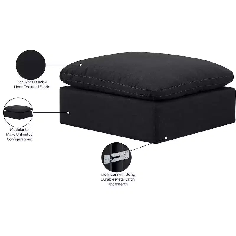 Repose-pieds en velours Indulge