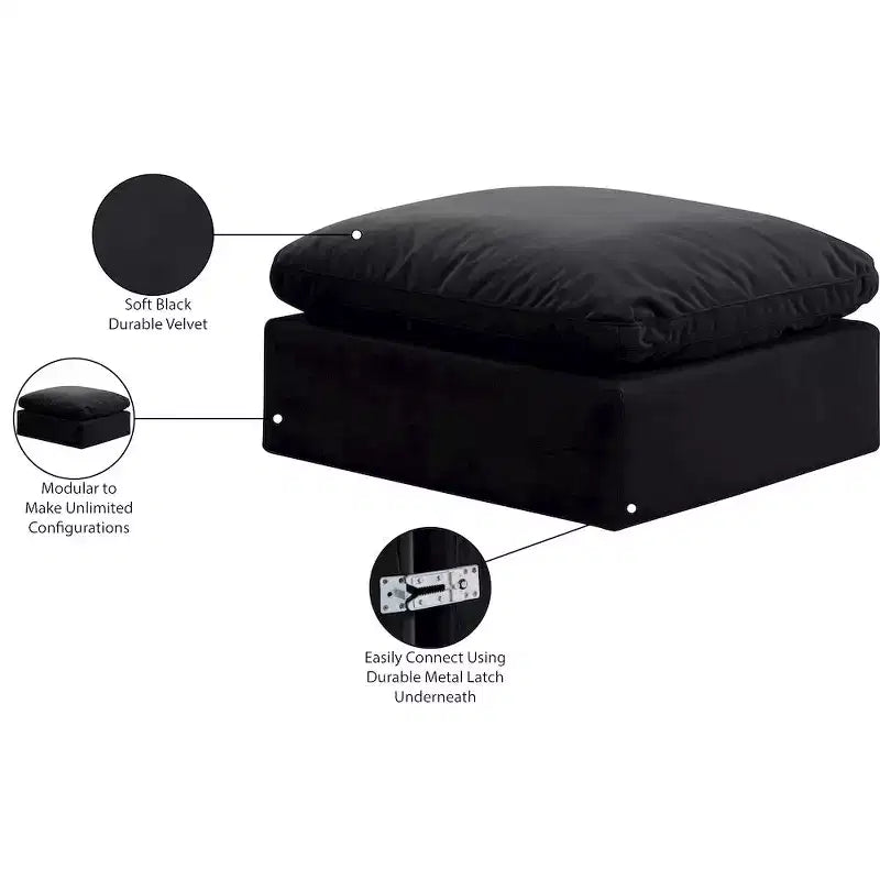 Repose-pieds en velours Indulge