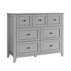 Commode moderne à 7 tiroirs en bois avec poignées rondes, tiroirs profonds pour un grand espace de rangement, pour chambre à coucher, salon ou entrée