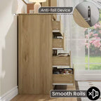 Commode en bois à 8 tiroirs, armoire haute et moderne avec rangement profond, commodes en bois du milieu du siècle avec plateau large pour chambre à coucher, salon