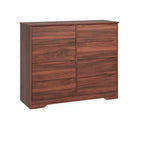 Commode en bois à 8 tiroirs, armoire haute et moderne avec rangement profond, commodes en bois du milieu du siècle avec plateau large pour chambre à coucher, salon