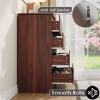 Commode en bois à 8 tiroirs, armoire haute et moderne avec rangement profond, commodes en bois du milieu du siècle avec plateau large pour chambre à coucher, salon