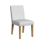 Chaise de salle à manger capitonnée à motif quadrillé classique Mini
