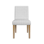 Chaise de salle à manger capitonnée à motif quadrillé classique Mini