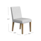 Chaise de salle à manger capitonnée à motif quadrillé classique Mini